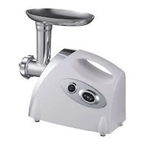 BOXED KOMORE ELECTRIC MANUAL MEAT GRINDER KITCHEN TOOL WITH AUTOMATIC POWER-OFF PROTECTION - WHITE
