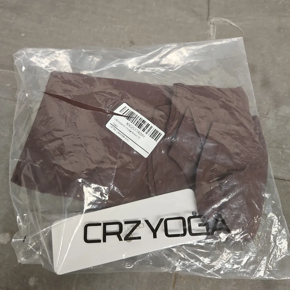 CRZ YOGA LONG SLEEVE SHIRT – BROWN (HOT FUDGE) UK 10 
