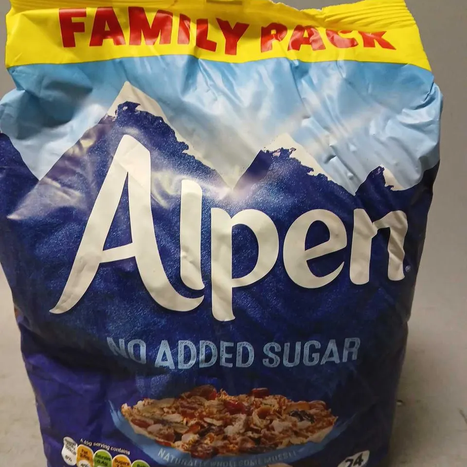 3 ALPEN WHOLEGRAIN WHEAT FLAKES & ROLLED OATS (3x1.1kg)