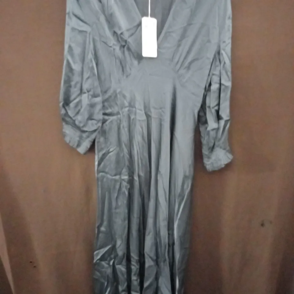 GHOST ELLE DRESS IN DUCK EGG - LARGE