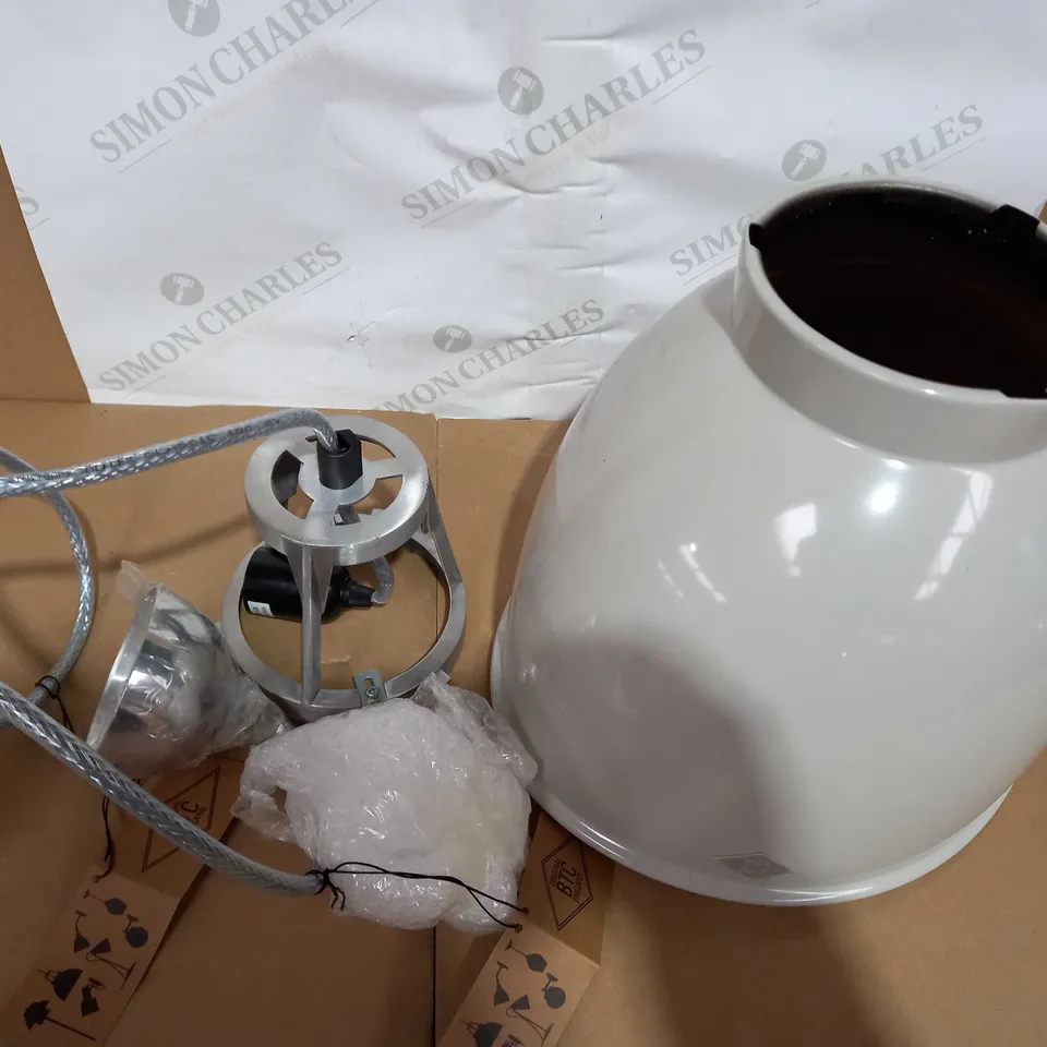 TITAN SIZE1 PENDANT LIGHT, PUTTY GREY/BRONZE INTERIOR