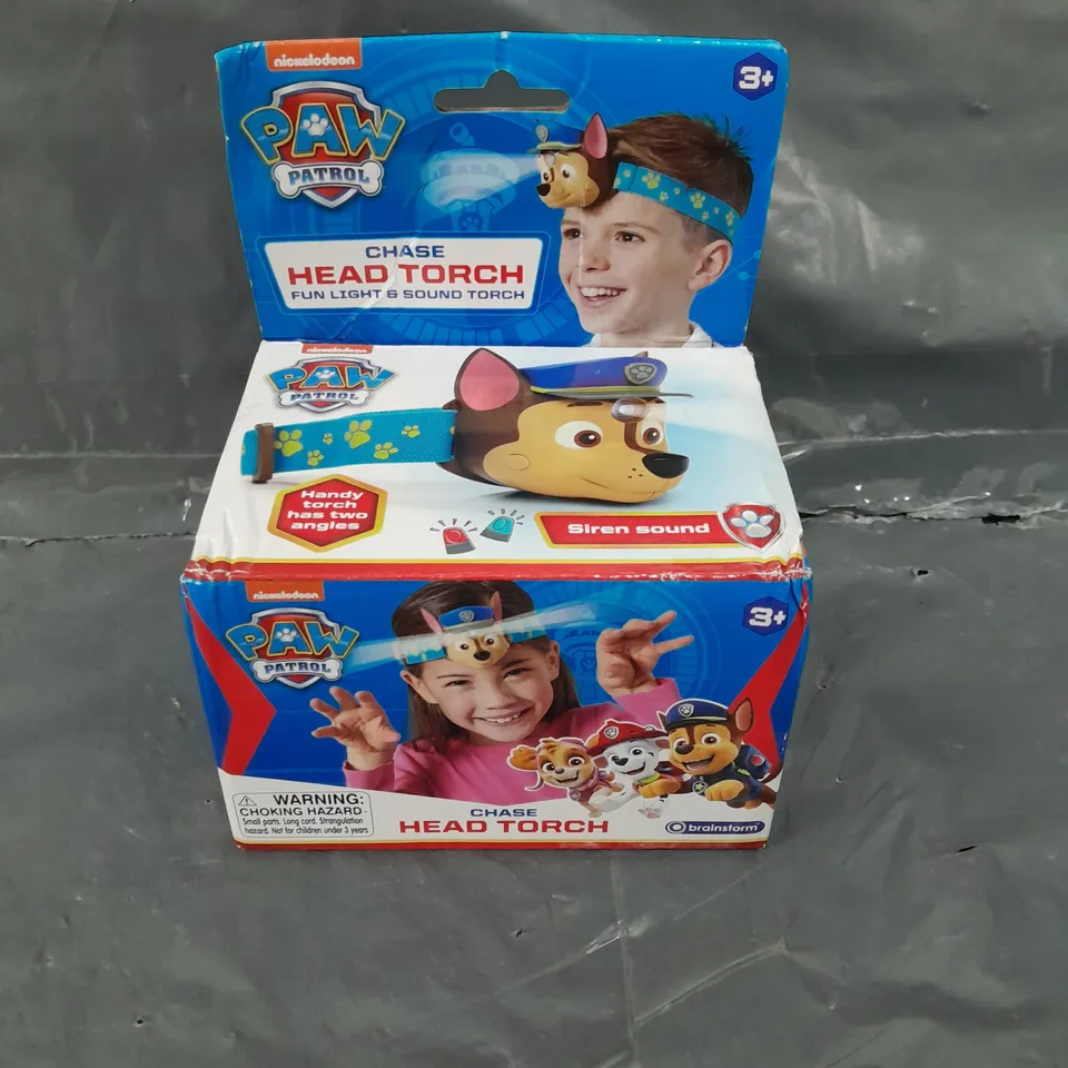 BOXED PAW PATROL CHASE HEAD TORCH 