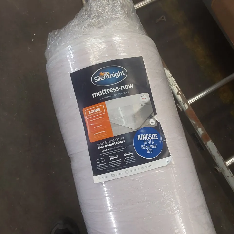 QUALITY BAGGED AND ROLLED SILENTNIGHT 150CM KING SIZE MATTRESS