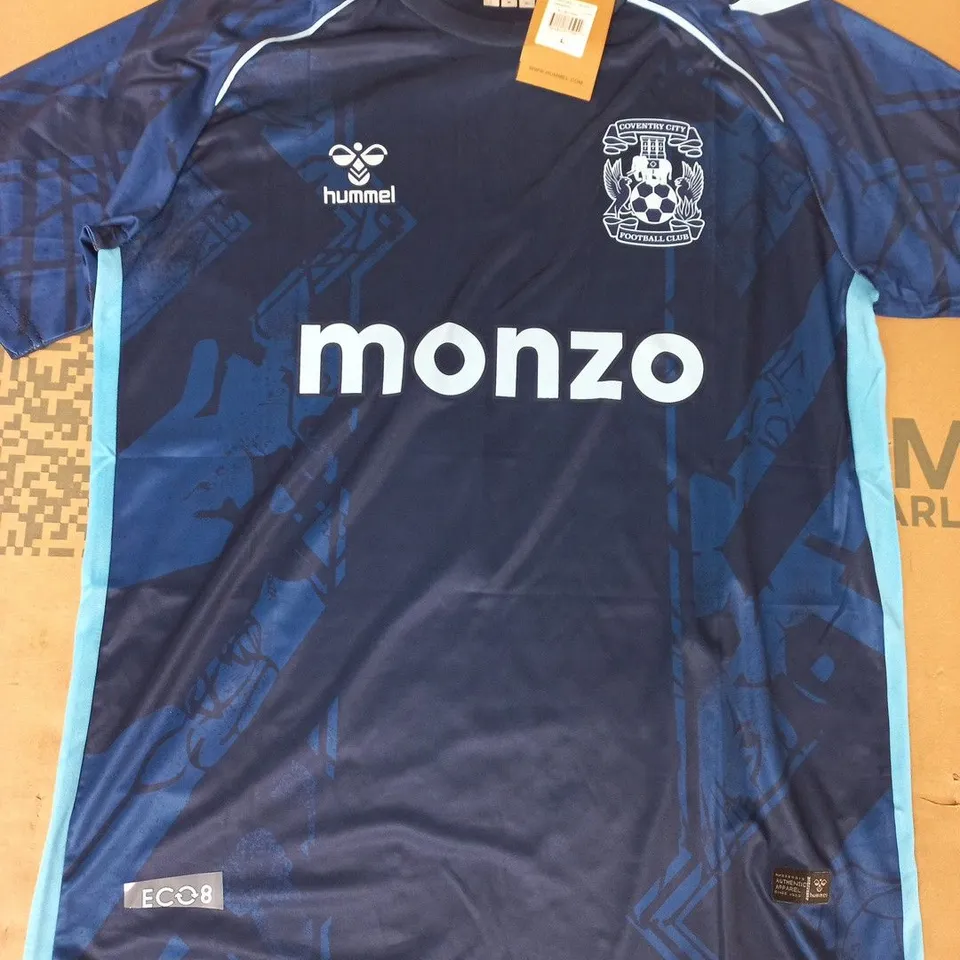HUMMEL COVENTRY CITY FOOTBALL JERSEY IN NAVY SIZE LARGE
