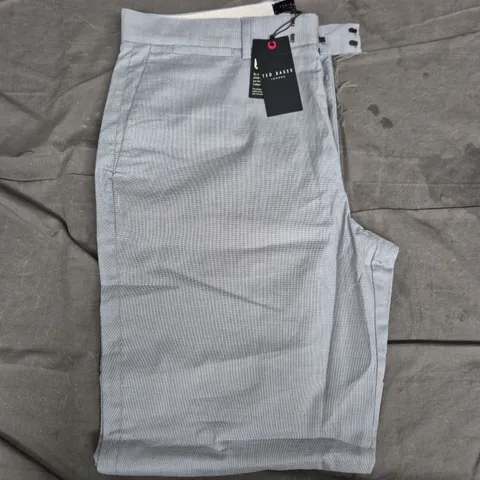 TED BAKER JACKUS NAVY REGULAR-FIT CHINO TROUSERS, UK 34R