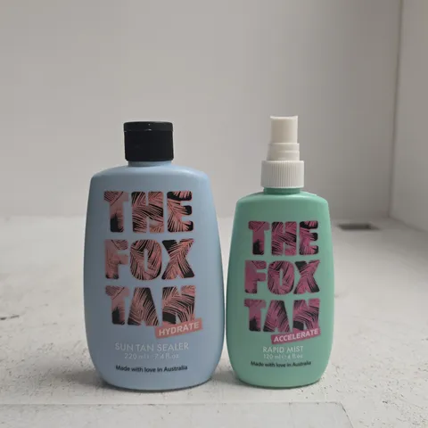 THE FOX TAN HYDRATE SUN TAN SEALER 220ML & ACCELERATE RAPID MIST 120ML – DUO SET
