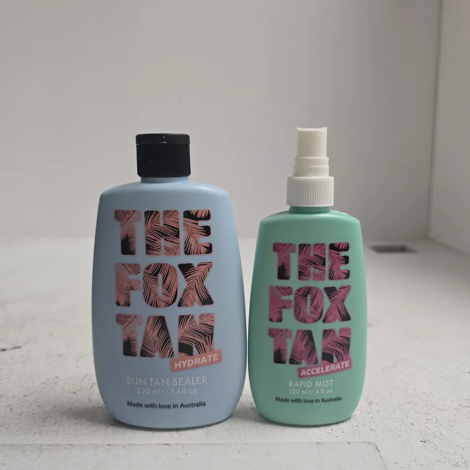 THE FOX TAN HYDRATE SUN TAN SEALER 220ML & ACCELERATE RAPID MIST 120ML – DUO SET