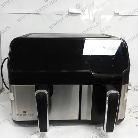 BOXED COOK'S ESSENTIALS 7.7L DUAL AIR FRYER IN BLACK