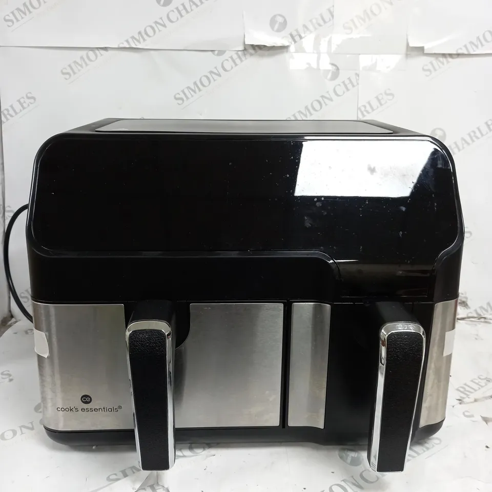 BOXED COOK'S ESSENTIALS 7.7L DUAL AIR FRYER IN BLACK