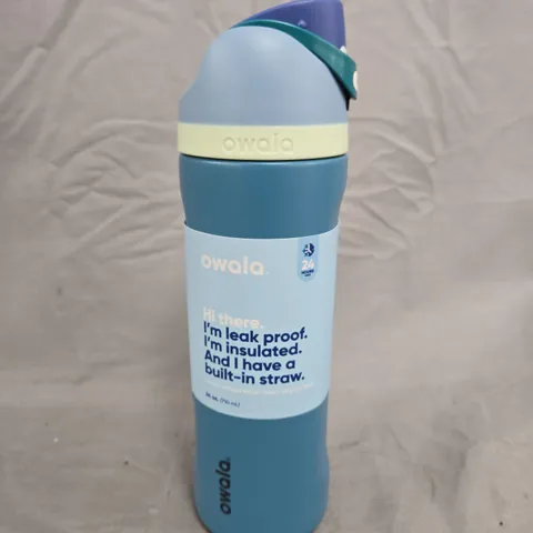 OWALA INSULATED LEAK-PROOF WATER BOTTLE– BLUE, 24 OZ (710 ML)