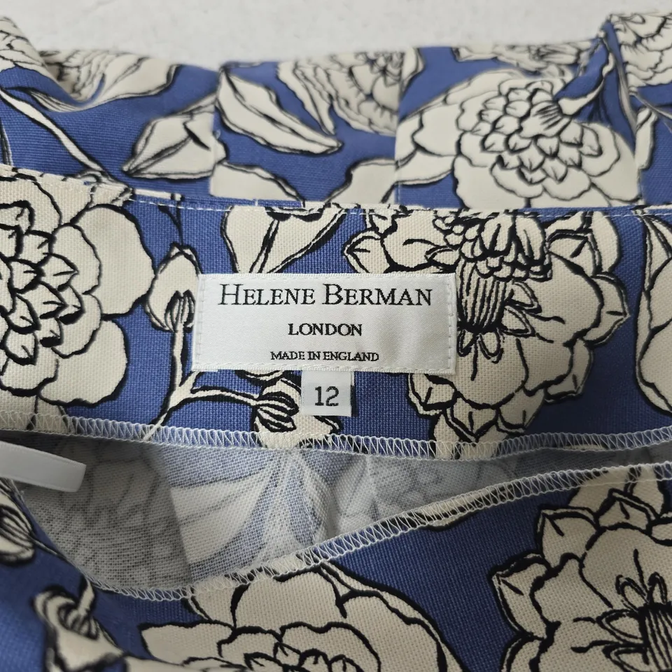 HELENE BERMAN LONDON SIZE 12 BLUE FLORAL DRESS