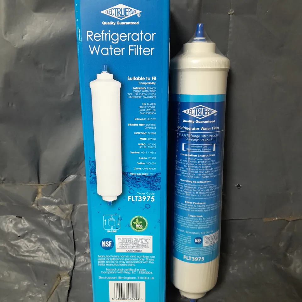 BOXED ELECTRUEPART FRIDGE EXTERNAL WATER FILTER CARTRIDGE FOR SAMSUNG HAFEX/EXP