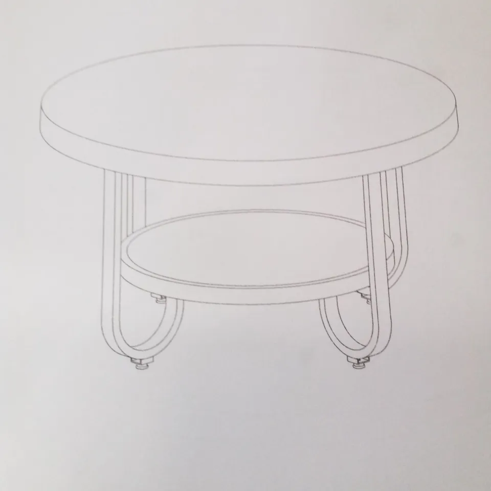 BOXED 4 LEGS COFFEE TABLE WITH STORAGE 