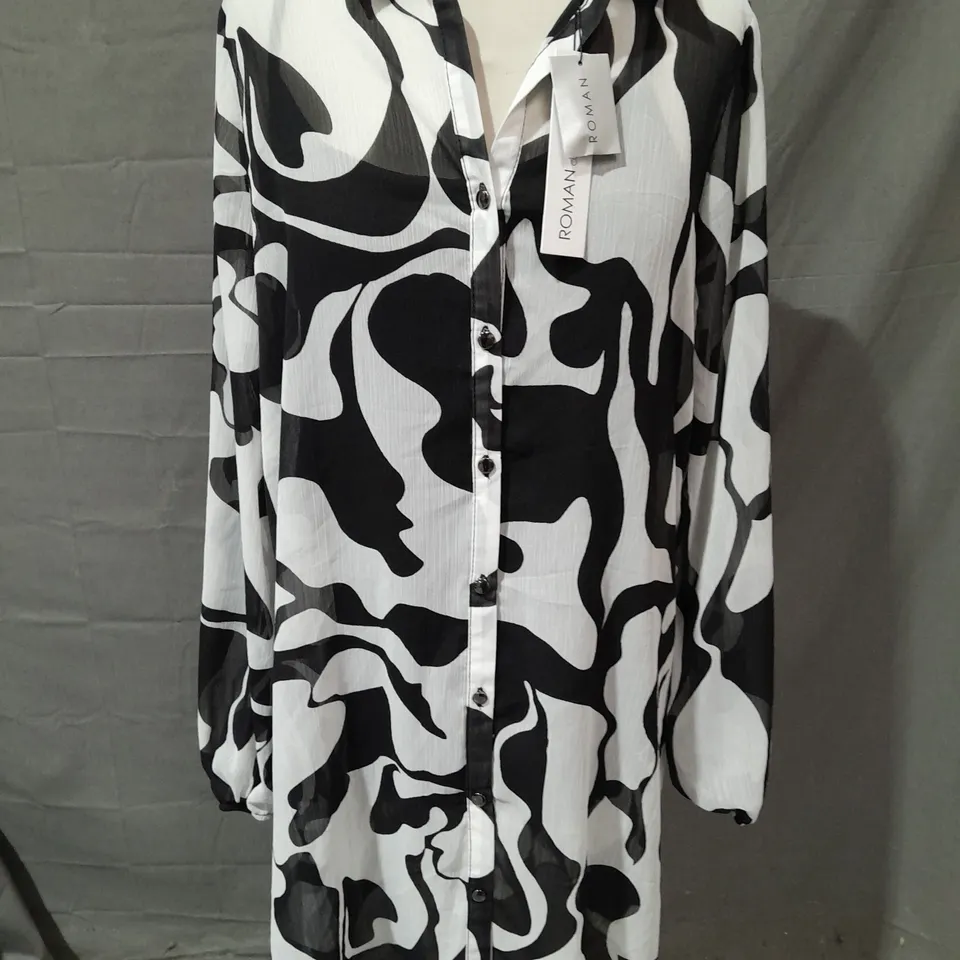 ROMAN OPTICAL BLOUSE IN VORY - 14