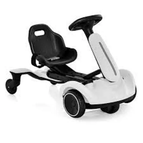 BOXED 6V ELECTRIC RIDE ON DRIFT CAR FOR KIDS AGED 3-8 YEARS OLD - WHITE