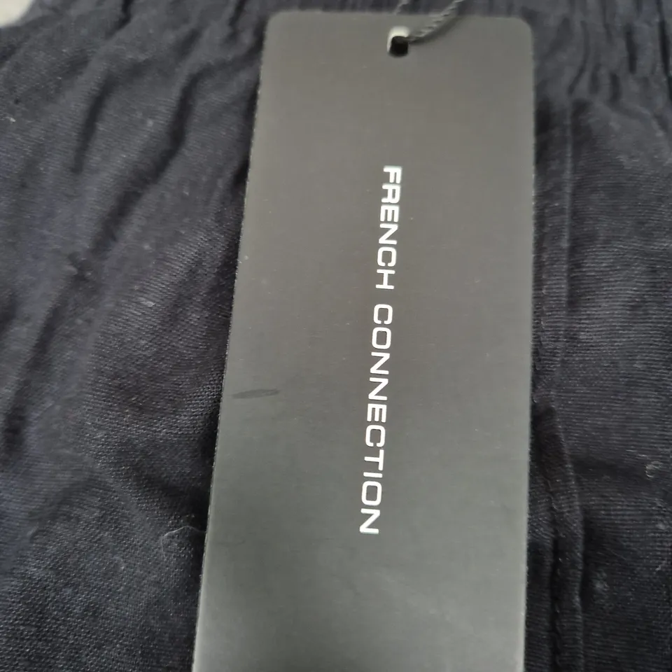FRENCH CONNECTION CLARE LINEN BLEND TROUSER – BLACK – SIZE L