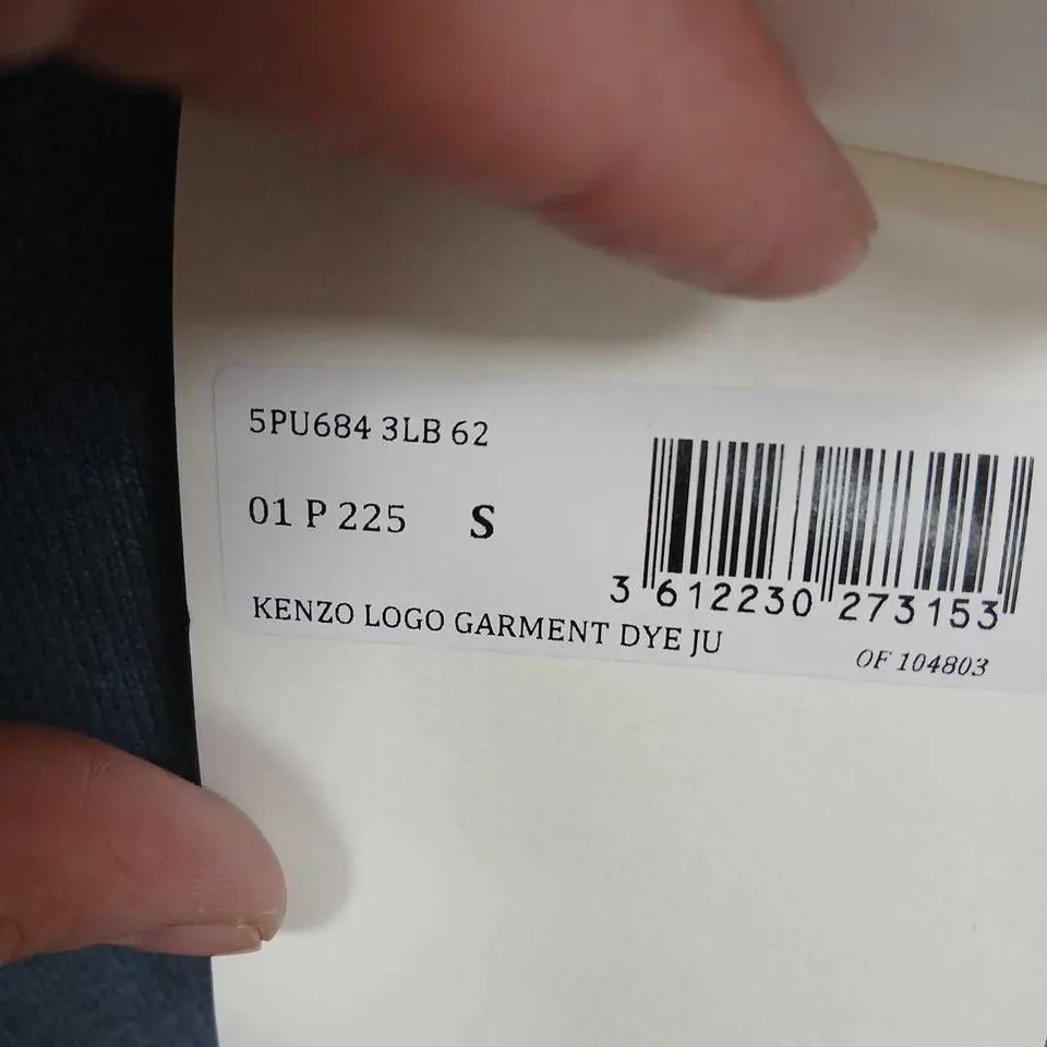 KENZO GARMENT-DYED SWEATSHIRT – GREY – SIZE S