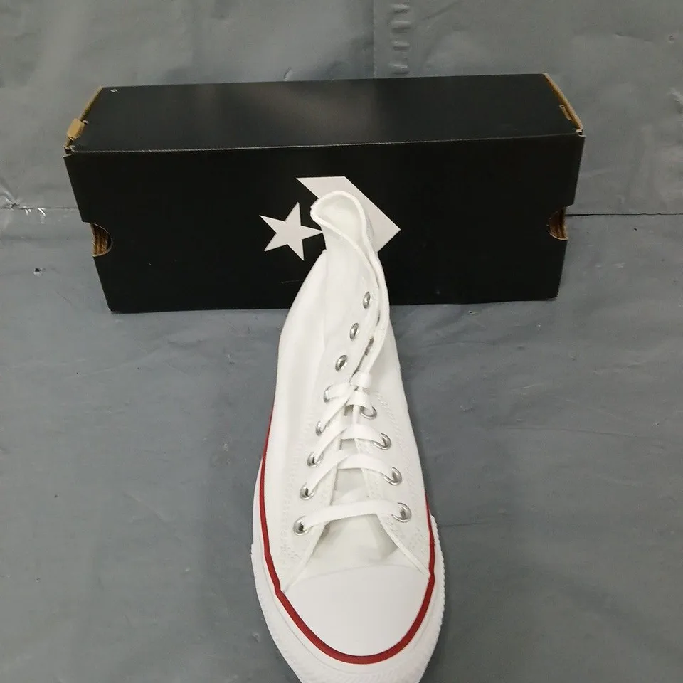 BOXED PAIR OF CONVERSE ALL STAR HI WHITE UK 9