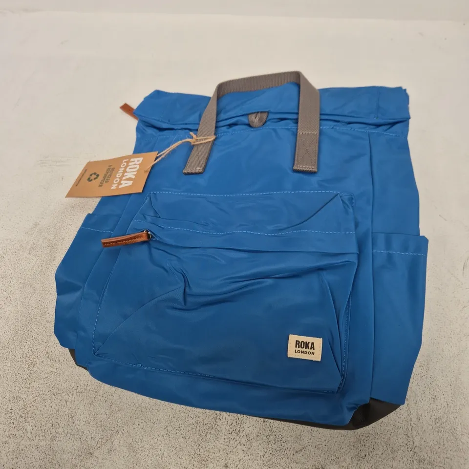 ROKA LONDON CANFIELD B RECYCLED NYLON MEDIUM BACKPACK – MALIBU BLUE