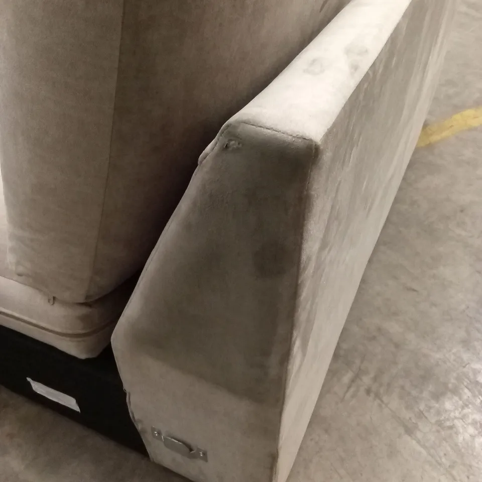 ELIZA RIGHT HAND 3 SEATER FABRIC CHAISE SOFA - BEIGE RRP £1149