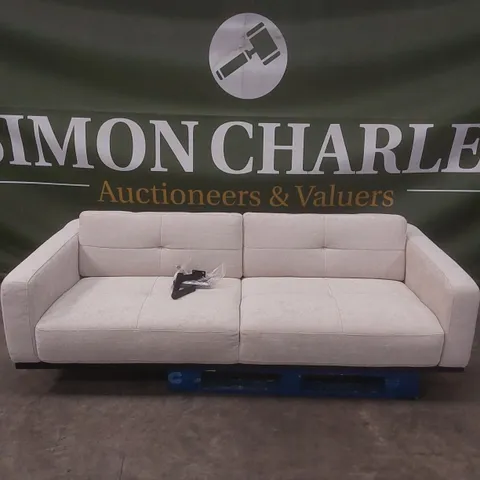 DANETTI COLTON IVORY CHENILLE 3 SEATER SOFA