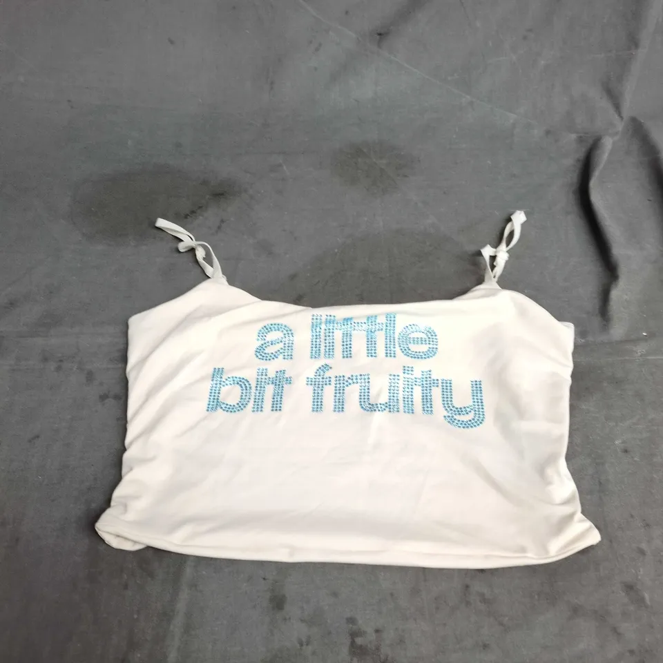 FINESSE WOMEN'S RUCHED TANK TOP IN BEIGE SIZE S