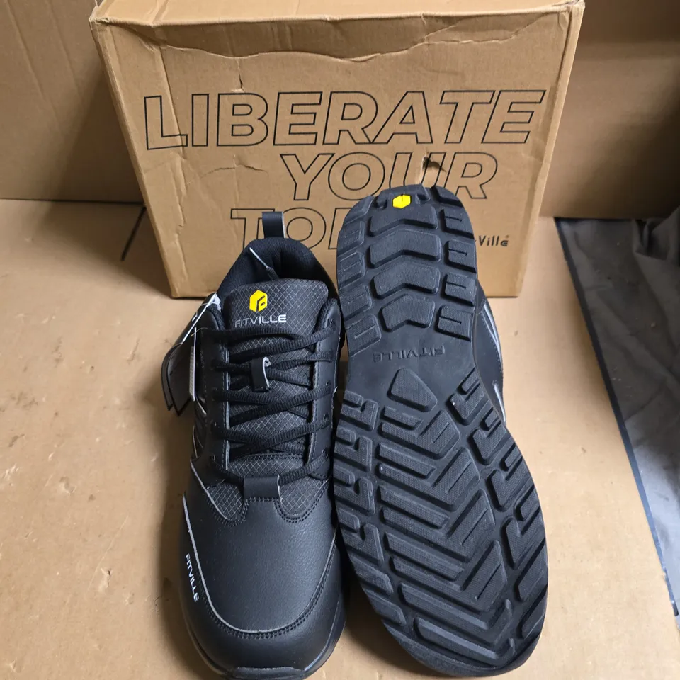 FITVILLE BLACK TRAINERS - UK SIZE 11