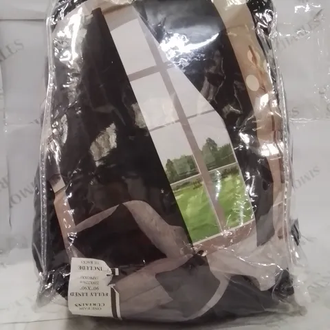 BAGGED FULLY LINED 90×90" BLACK CURTAINS 