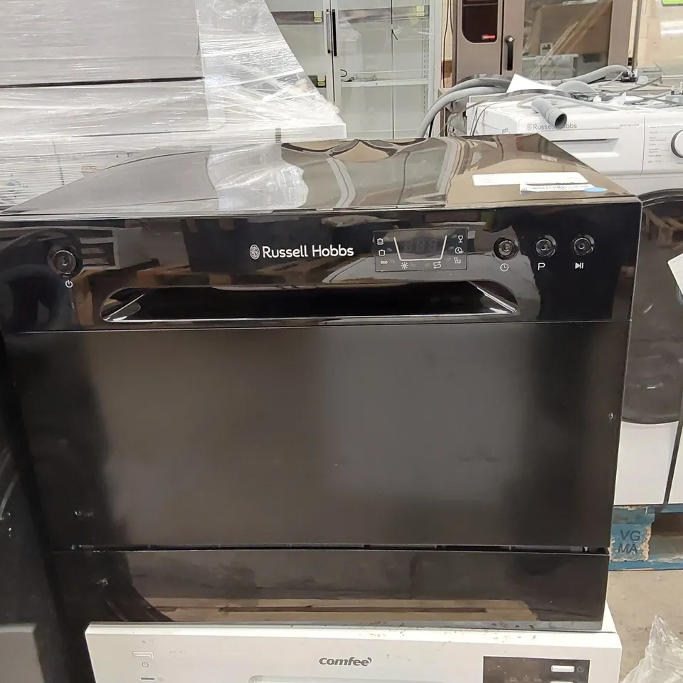 RUSSELL HOBBS RHTTDW6B FREESTANDING COMPACT DISHWASHER, ECO MODE, 6 PLACE_SETTINGS, BLACK