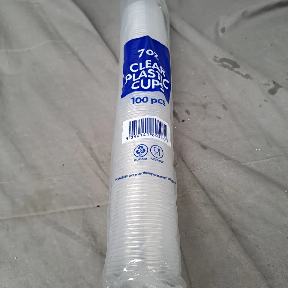 BOXED H-PACK 70Z CLEAR PLASTIC CUPS 100X20