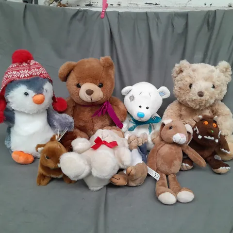 BOX OF ASSORTED PLUSH SOFT TEDDIES