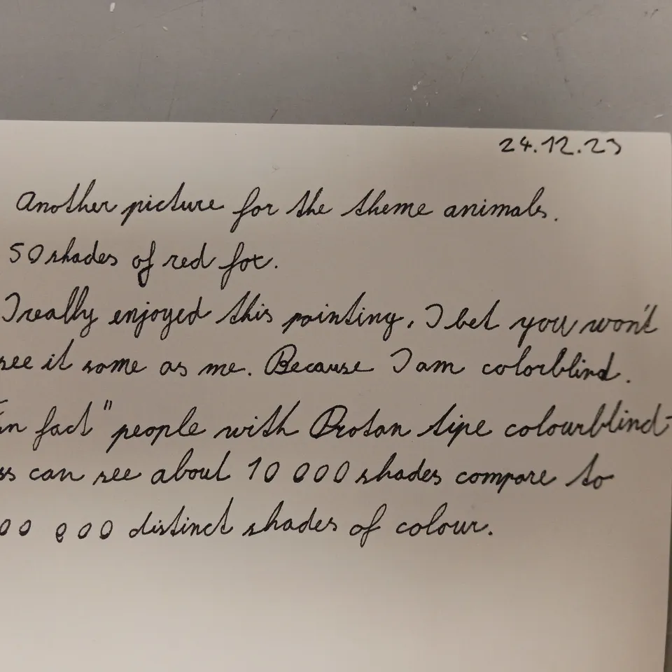 SIGNED AND DATED 50 SHADES OF RED FOX WATER COLOUR PAINTING