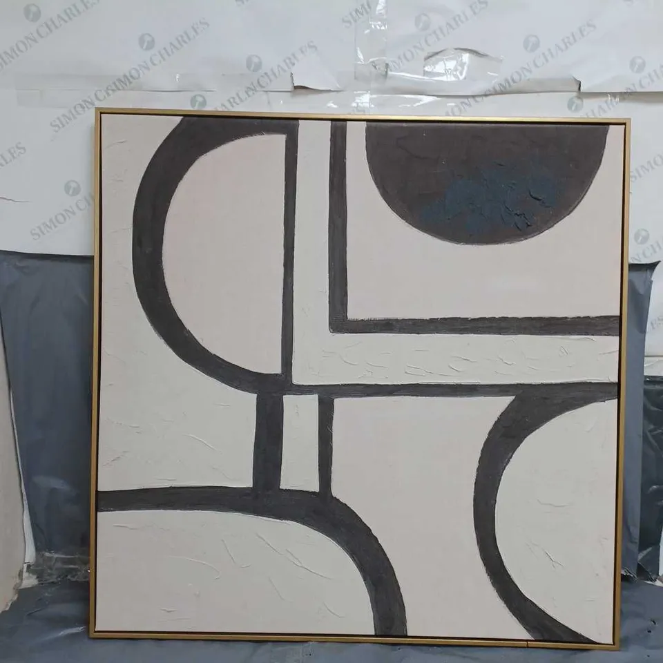 ABSTRACT SHAPES FRAMED PRINTED CANVAS  RRP £40