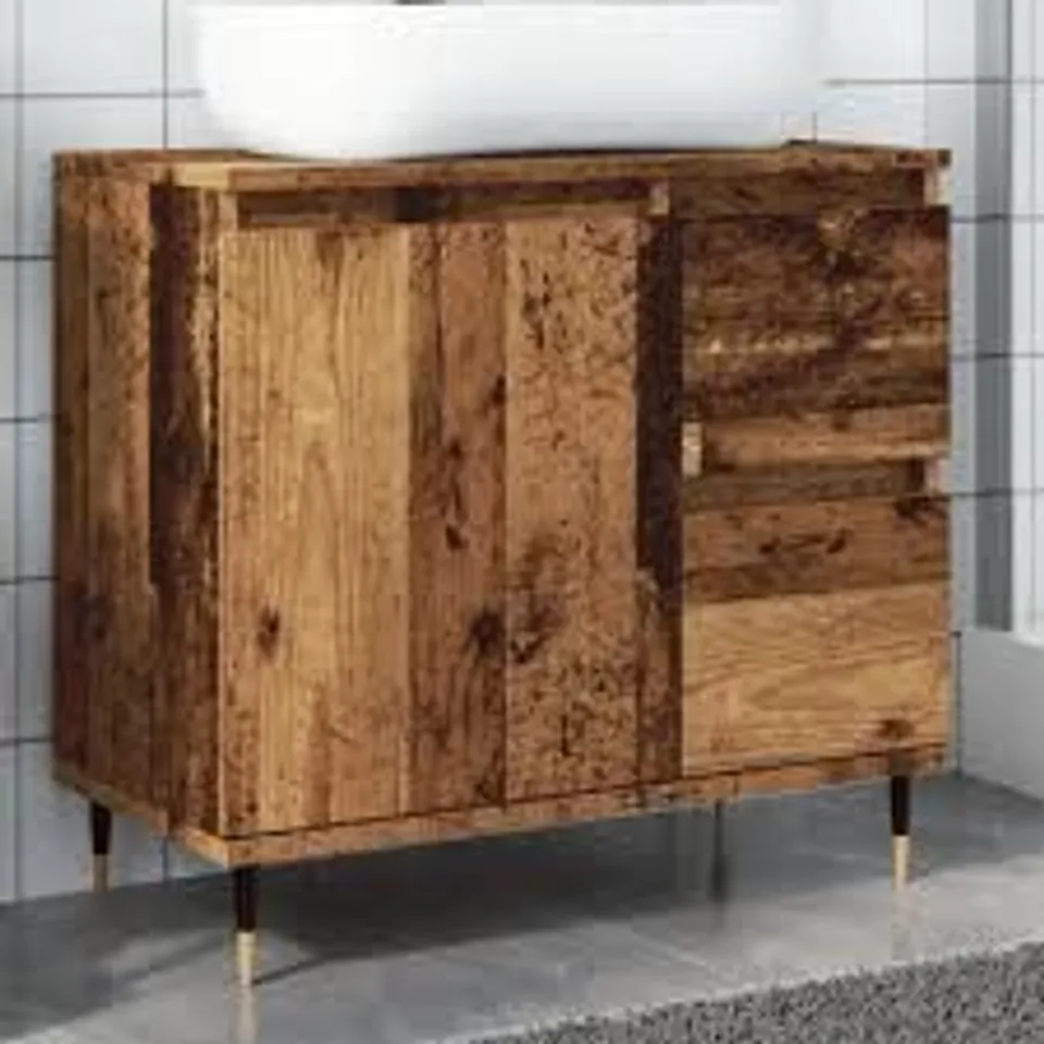 BOXED BRIZIA BATHROOM CABINET - ARTISAN OAK (1 BOX)
