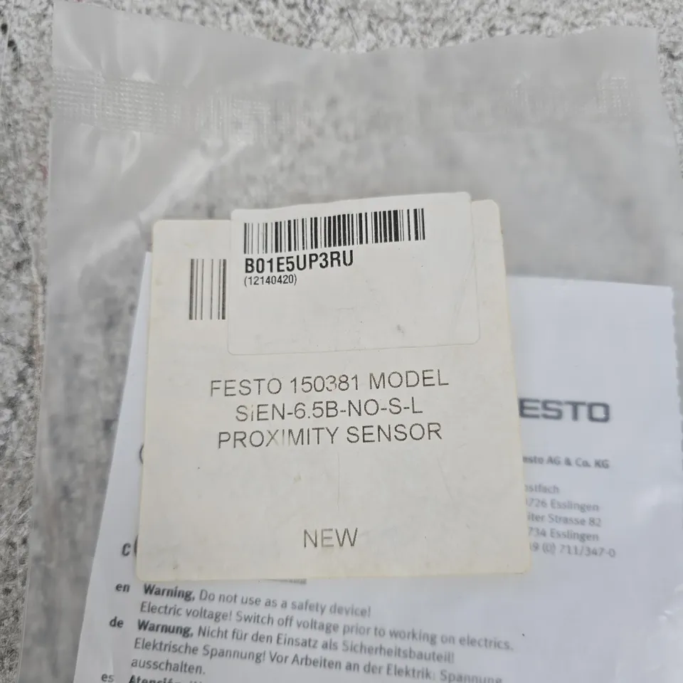 FESTO SIEN-6.5B-NO-S-L PROXIMITY SENSOR – NEW