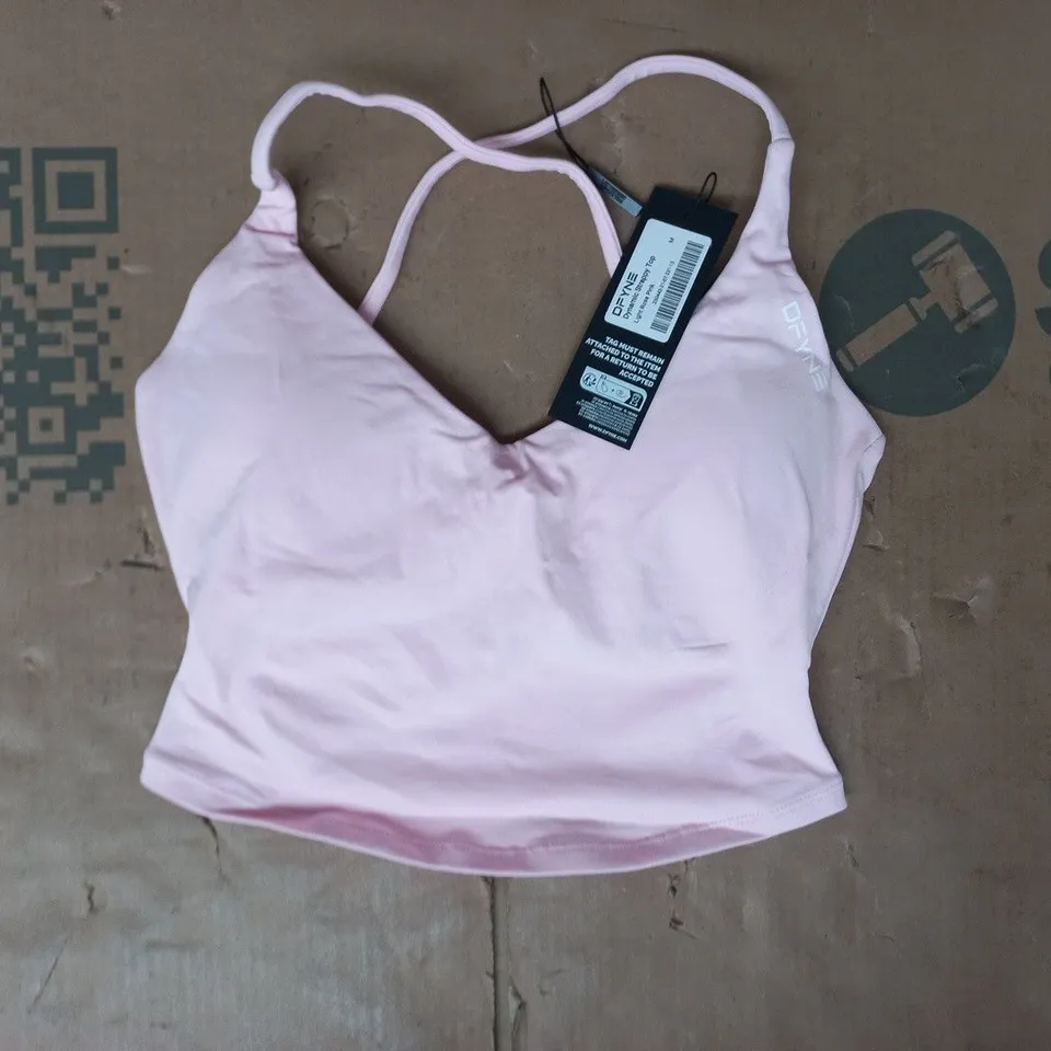 dfyne dynamic strappy top in pink size medium