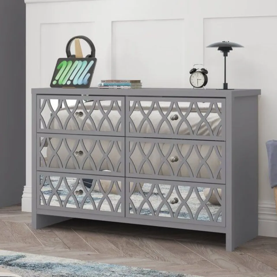 BOXED IRIS VIBE 6-DRAWER CHEST OF DRAWERS (1 BOX)