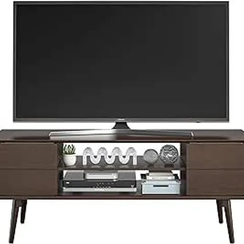 BOXED NOVOGRATZ BRITTANY TV STAND 55 INCH WALNUT LOOK (1 BOX)