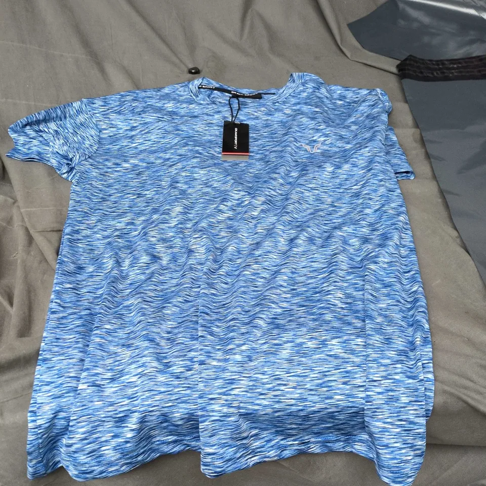 OKAMI SPORT BLUE MARLED PERFORMANCE T-SHIRT – LARGE