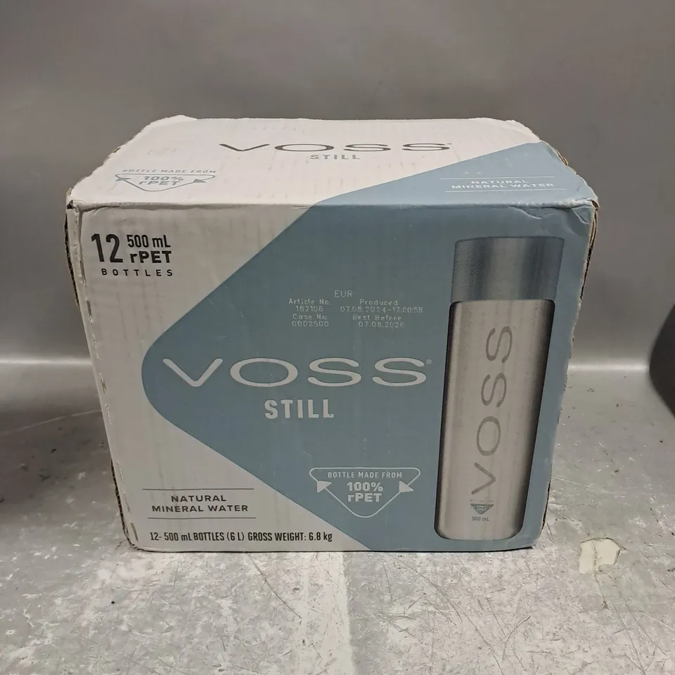 12 X VOSS STILL NATURAL MINERAL WATERS - 12 X 500ML