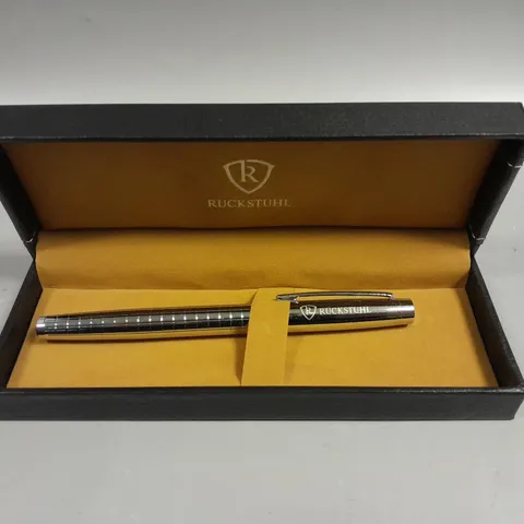 RUCKSTUHL STAINLESS STEEL LUXURY PEN IN GIFT BOX – HAND ASSEMBLED
