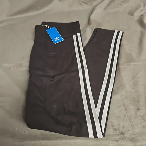 ADIDAS 3 STRIPE LEGGINGS IN BLACK SIZE L