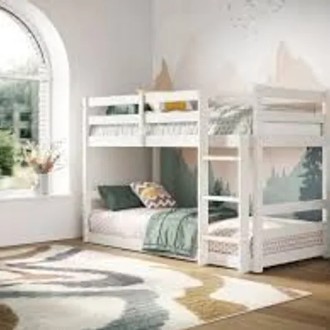 BOXED FLAIR SHASHA LOW SHORTY BUNK BED - WHITE (2 BOXES)