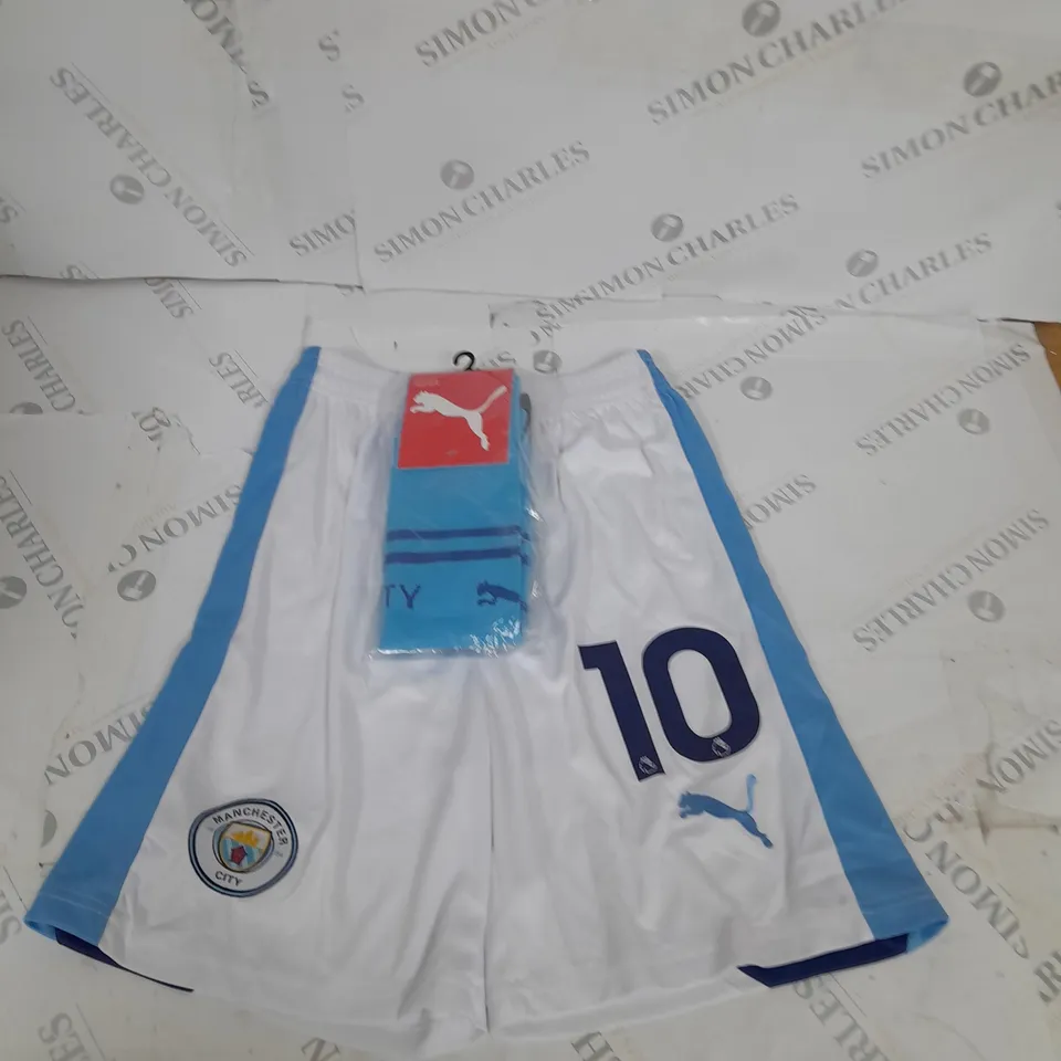 MANCHESTER CITY FC HOME KIT WITH BENNY 10 SIZE S