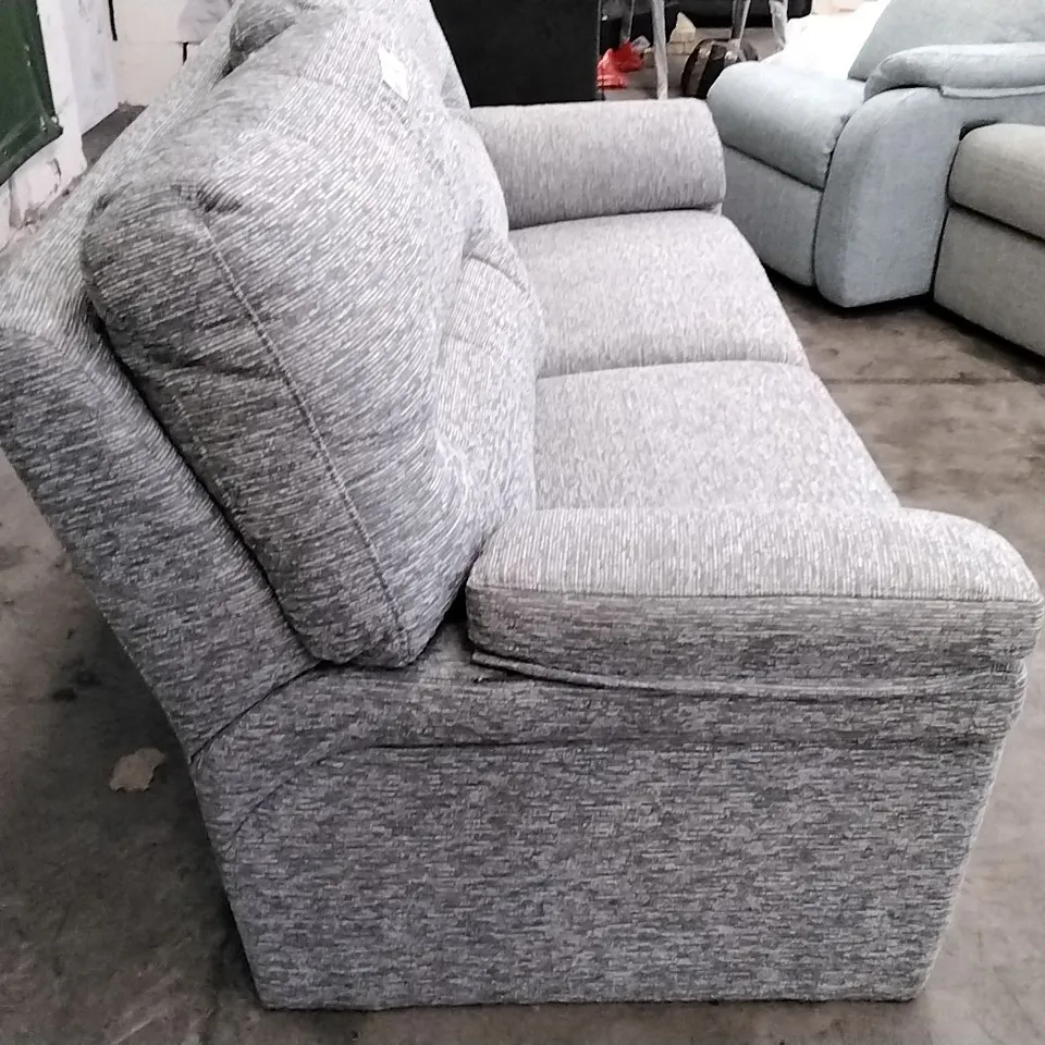QUALITY BRITISH DESIGNER G PLAN MANUFACTURED SEATTLE 3 SEATER SOFA - MIRAGE POWDER FABRIC 