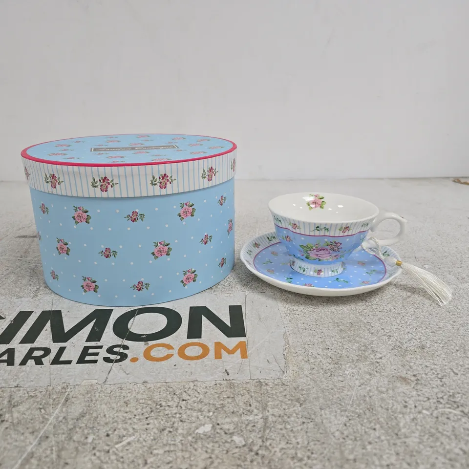 LONDON BOUTIQUE CUP AND SAUCER IN BOX