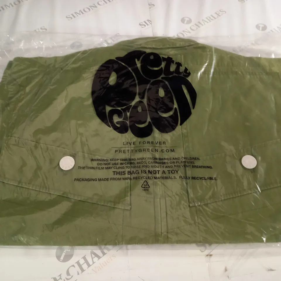 BAGGED PRETTYGREEN ARDWICK JACKET IN GREEN - L