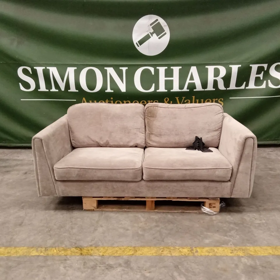 MESSINA 3 SEATER STANDARD BACK FABRIC SOFA - NATURAL RRP £649