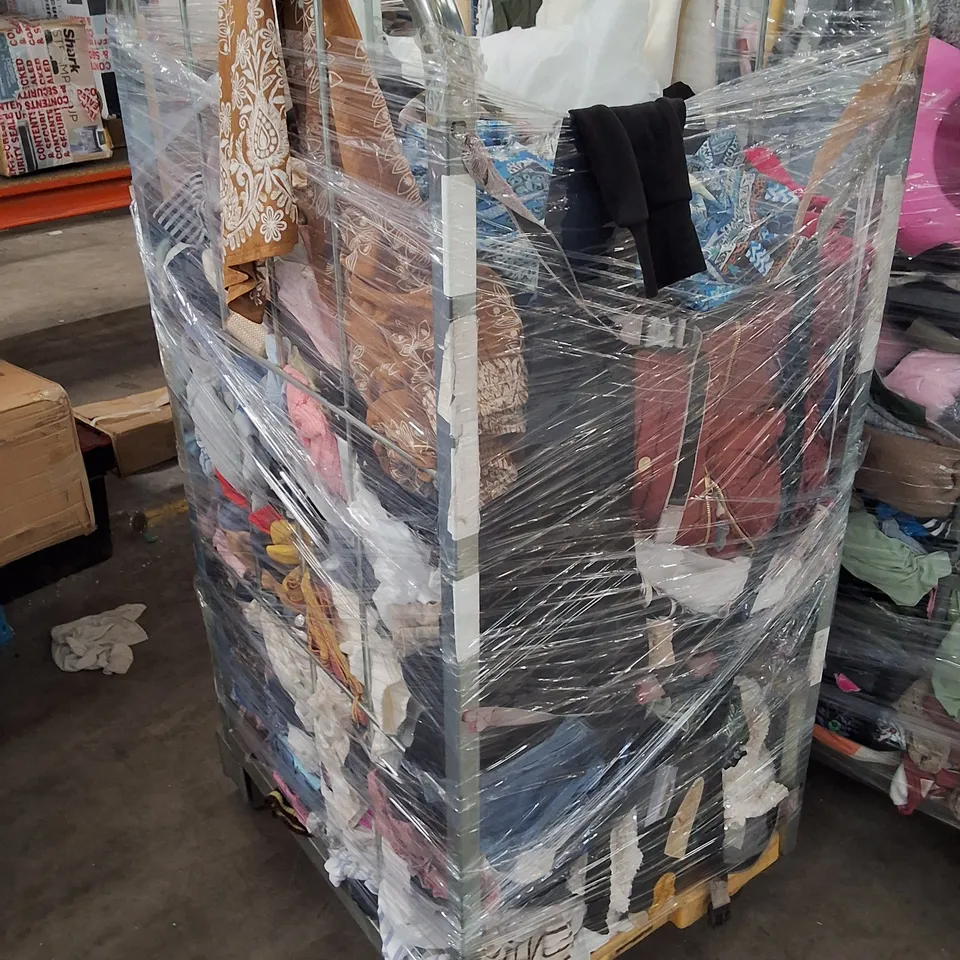 CAGE CONTAINING ASSORTED CLOTHING