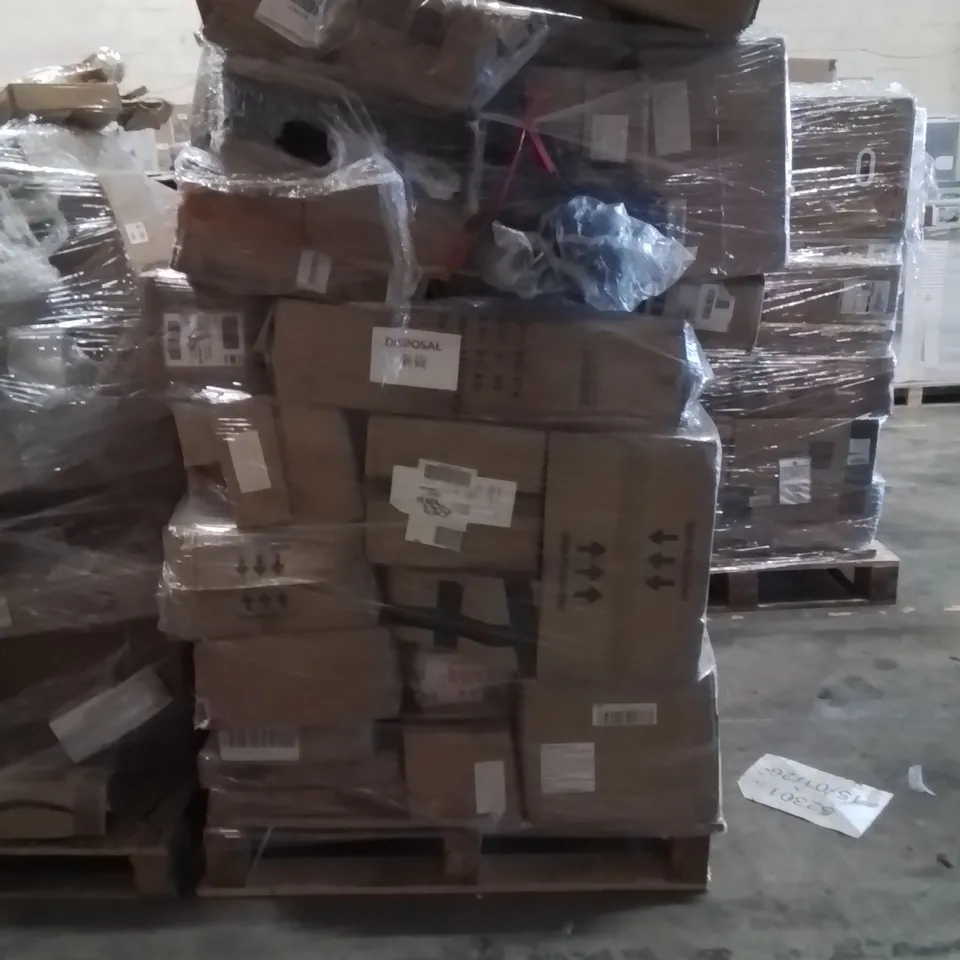 PALLET OF ASSORTED HOUSEHOLD GOODS AND PRODUCTS TO INCLUDE;BENCH,AIR CONDITIONING UNIT,WALL LIGHT 